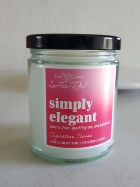 All Soy Jar Candle-Simply Elegant, passion fruit 60 hours Celebrating Home NEW